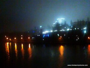 Набережная Николаева ночью
