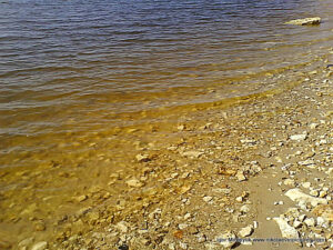 Каменистое дно и вода Южного Буга.