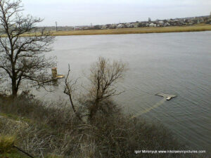 Затопленный рыбацкий мостик