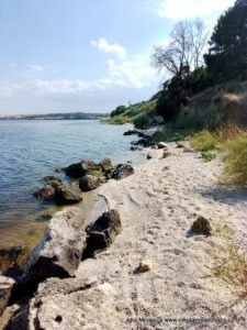 Берег от пляжа "Первый" до водопада в Большой Коренихе.