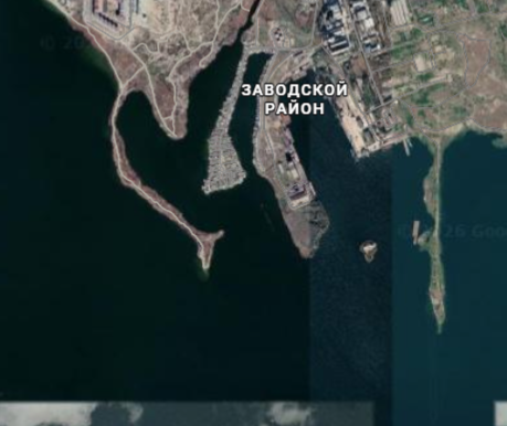 Карта Намывских кос и острова